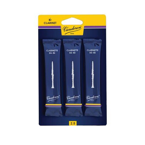 Vandoren Clarinet Reeds Traditional #2.5 Pack of 3