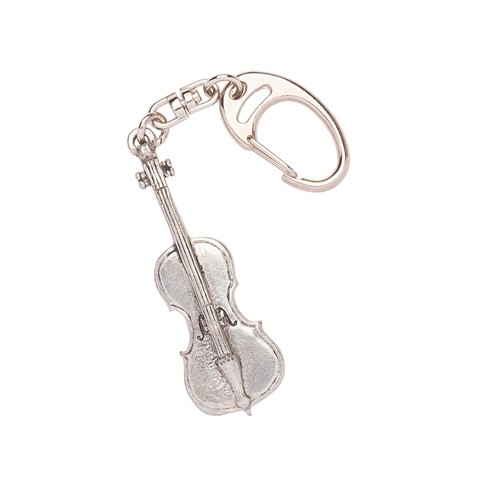Music Gifts Pewter Keychain Cello