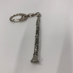 Music Gifts Pewter Keychain Clarinet