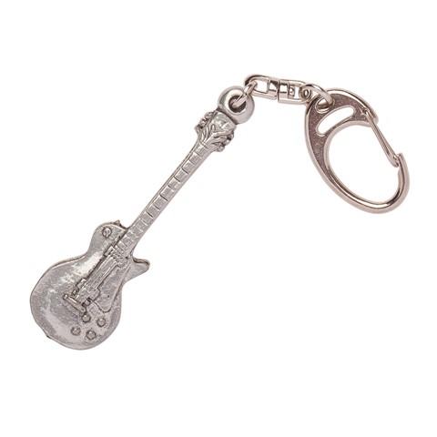 Music Gifts Pewter Keychain Gibson Guitar