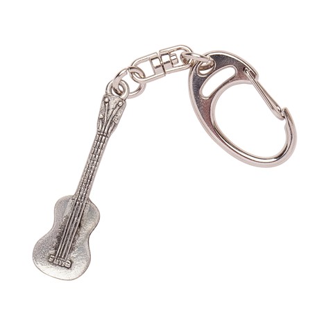 Music Gifts Pewter Keychain Ukulele