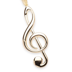 Albert Elovitz Ornament G Clef Gold