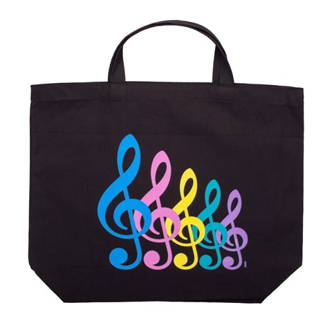 Albert Elovitz Tote Bag G Clef Four Color