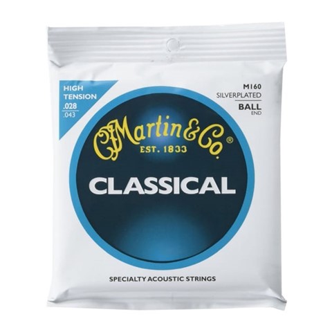 Martin Classical Guitar Strings Silver / Nylon Ball End High Tension