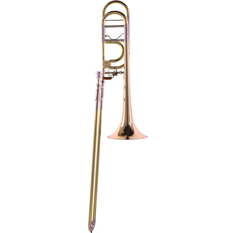 Greenhoe GB4-1G Tenor Trombone with F Attachment and One-piece Gold Brass Bell with Soldered Rim