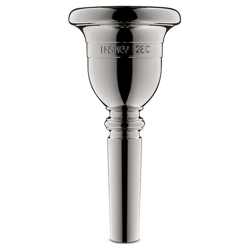 Laskey Classic Tuba Mouthpiece, 28C, American Shank, Silver Plated