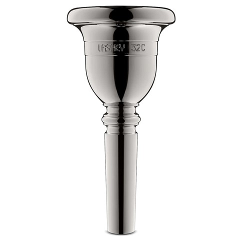 Laskey Classic Tuba Mouthpiece, 32C, American Shank, Silver Plated