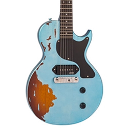 Vintage Guitars V120MRGHB Distressed LPJR Style Electric Guitar